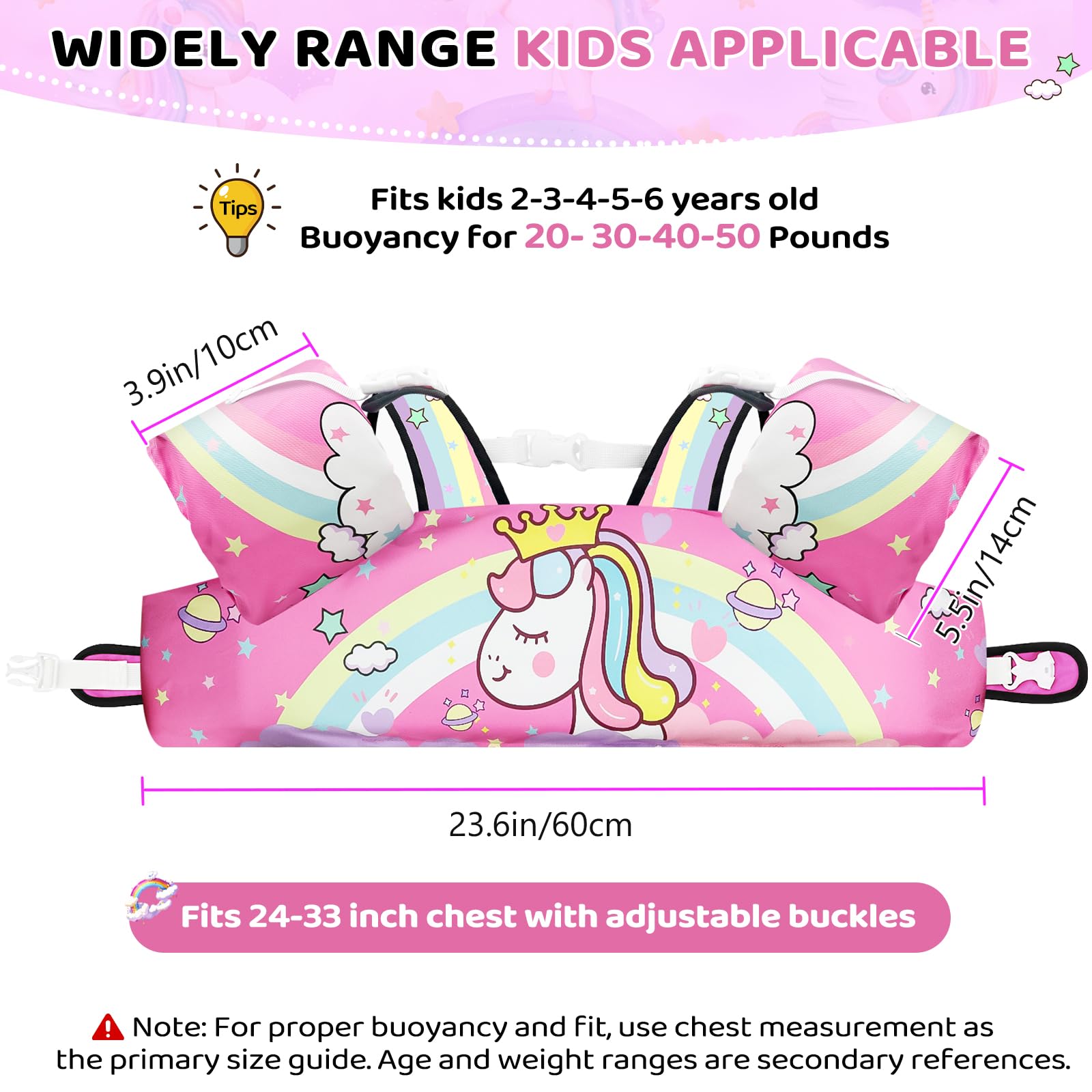 3 in 1 toddler float vest with arm bands by Vvinca