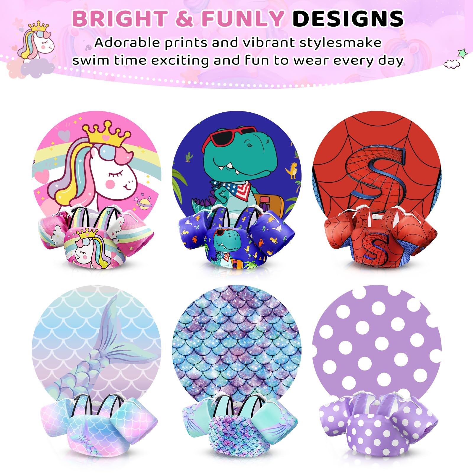 Soft skin-friendly polyester fabric on toddler swim vest