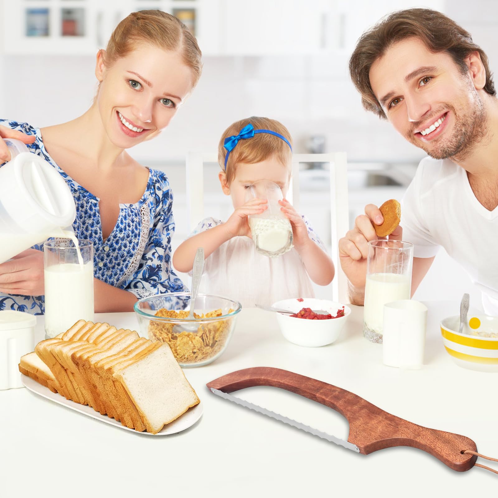 Storage bag and screwdriver included in VZZNN bread knife kit