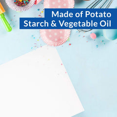 Blank white wafer paper sheets for edible designs
