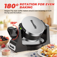 Novalife 8-slice Belgian waffle maker with nonstick plates