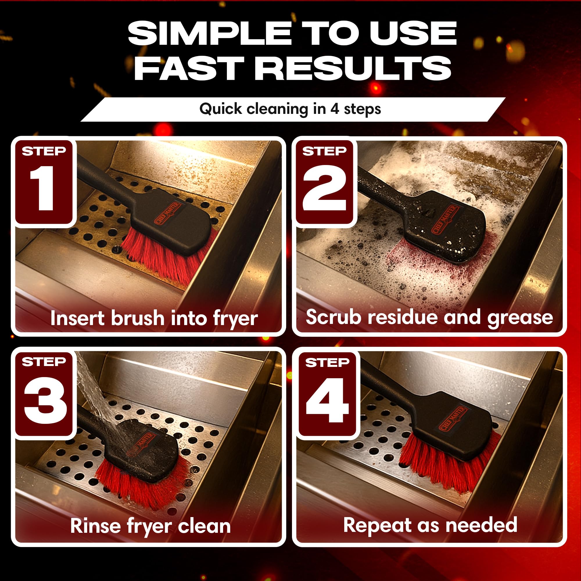 FryOilSaver Co model 90049 deep fryer brush