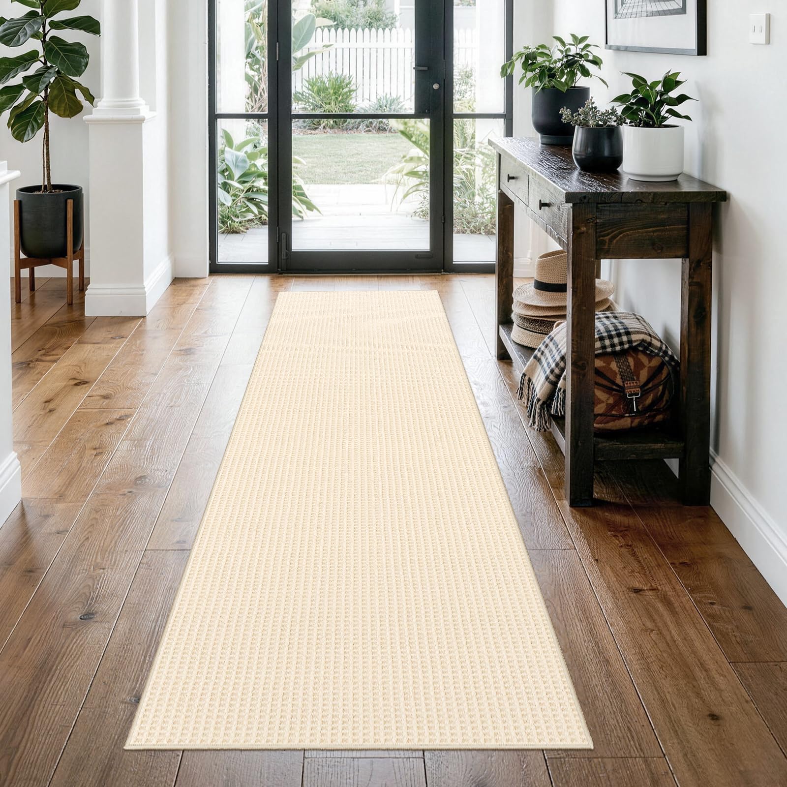 2x8ft beige hallway rug image 6