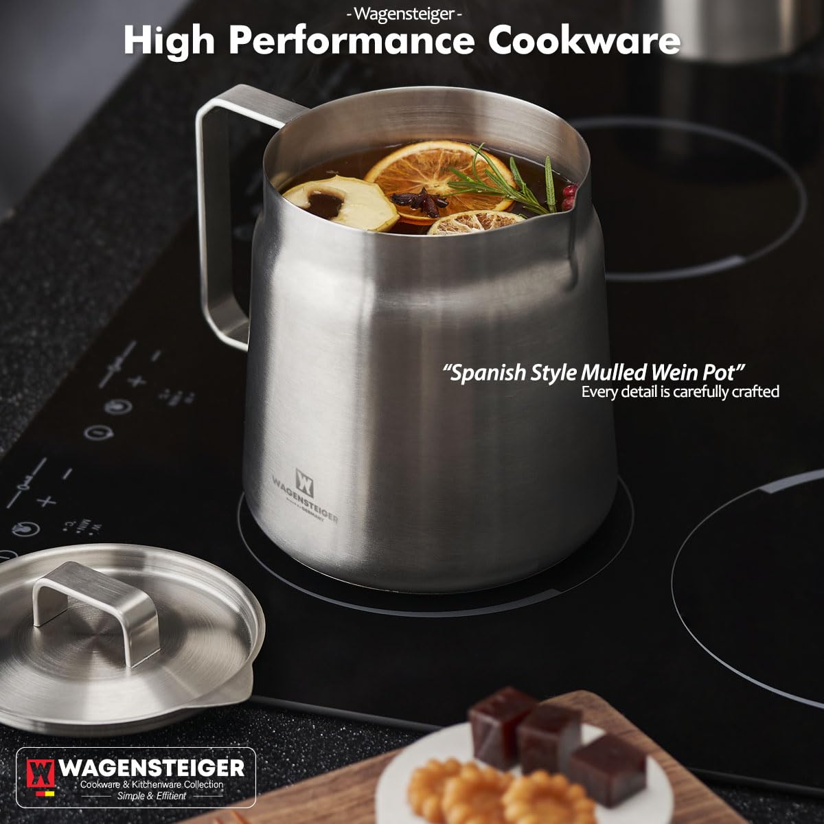 WAGENSTEIGER tea kettle 2.1 quarts capacity close up