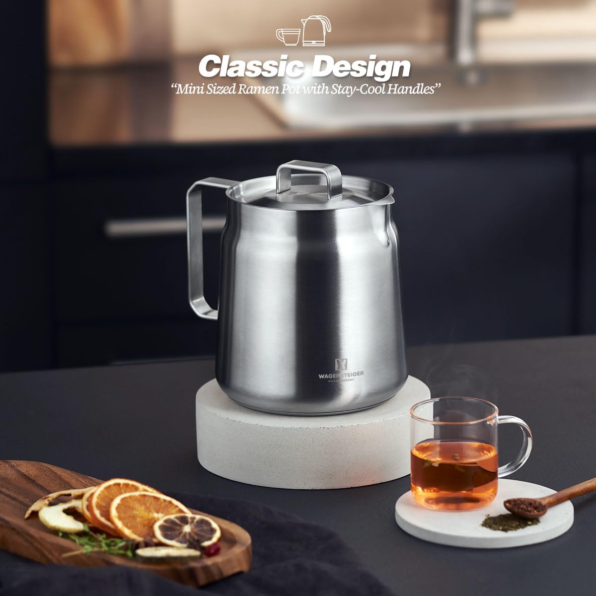 WAGENSTEIGER mini milk pan butter warmer compact design