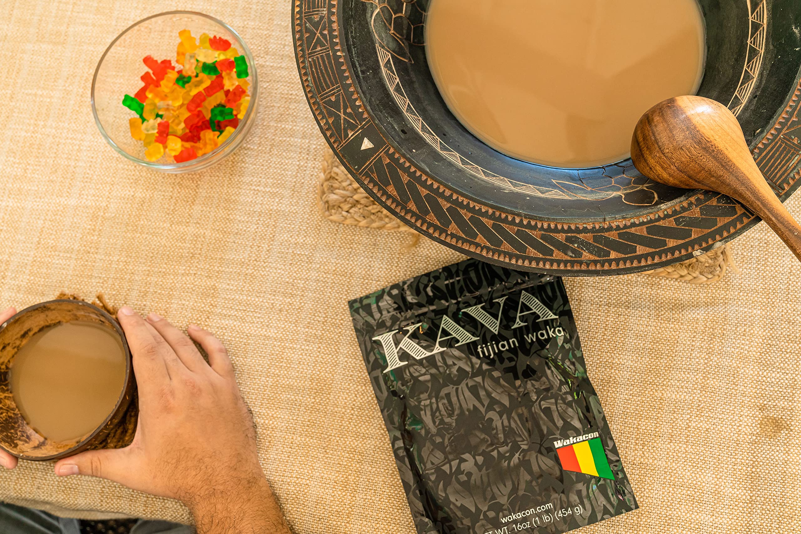 Noble kava root powder derived from Piper methysticum