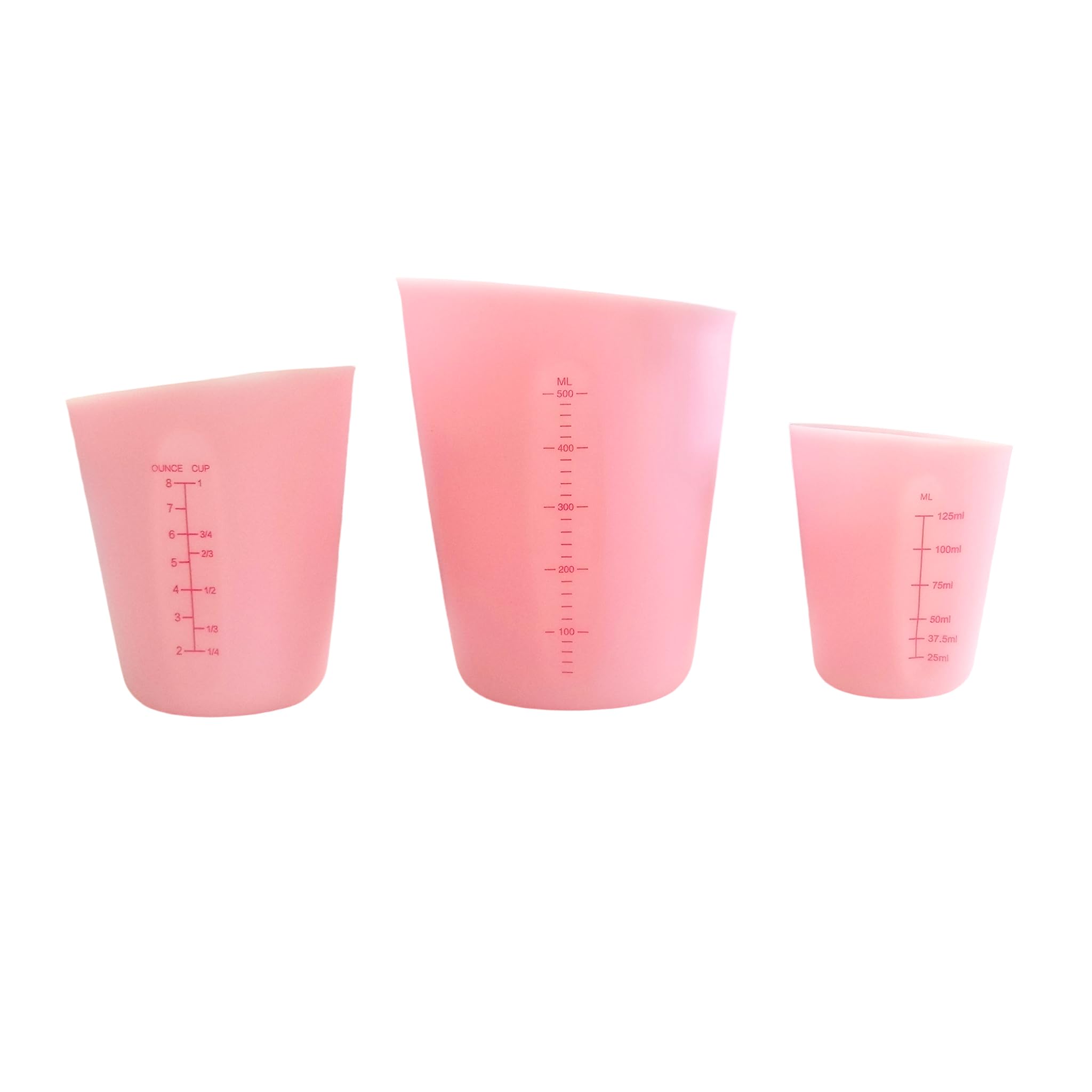 WAKALALA 125ml pink silicone measuring cup from the 3-pack
