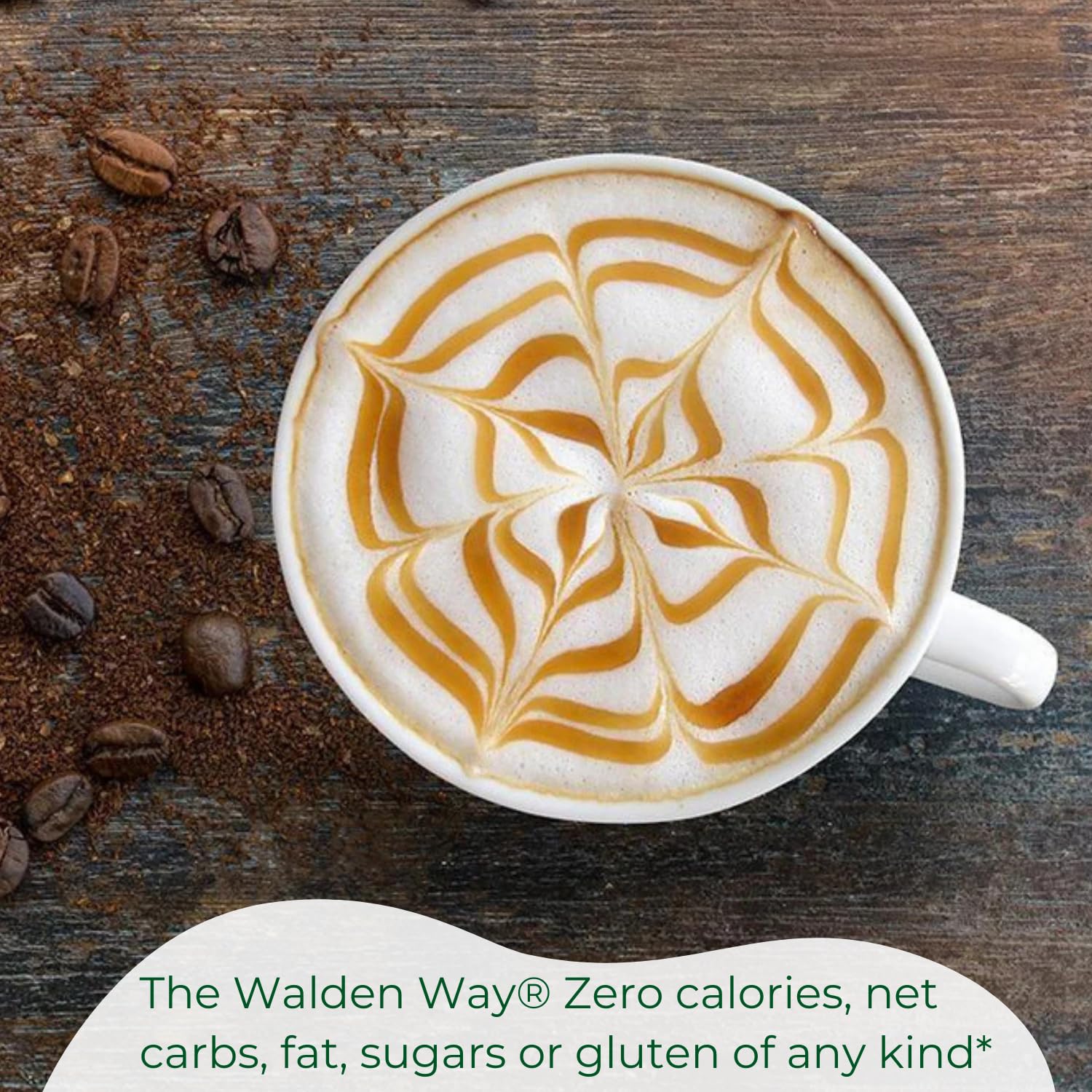 Walden Farms caramel coffee creamer six bottles packaging