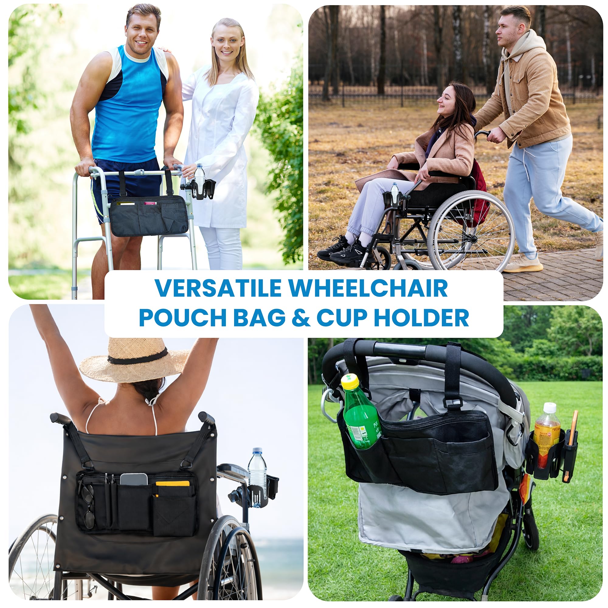 Walker cup holder attached to rolling walker