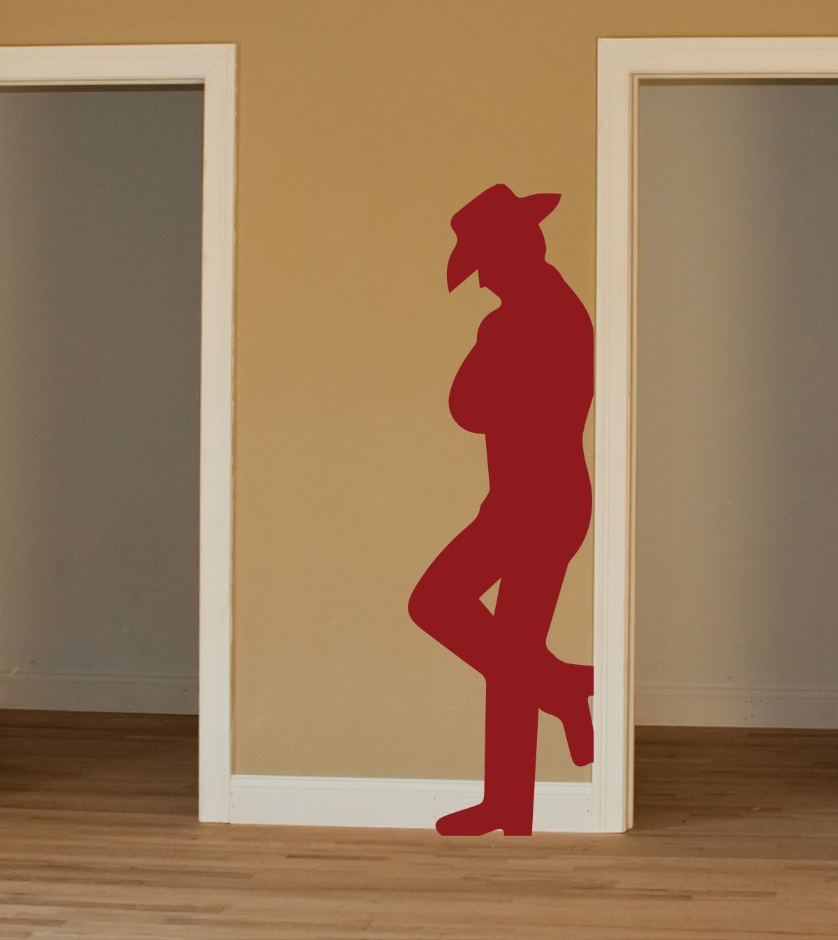 Cowboy Silhouette Wall Decal extra large size image