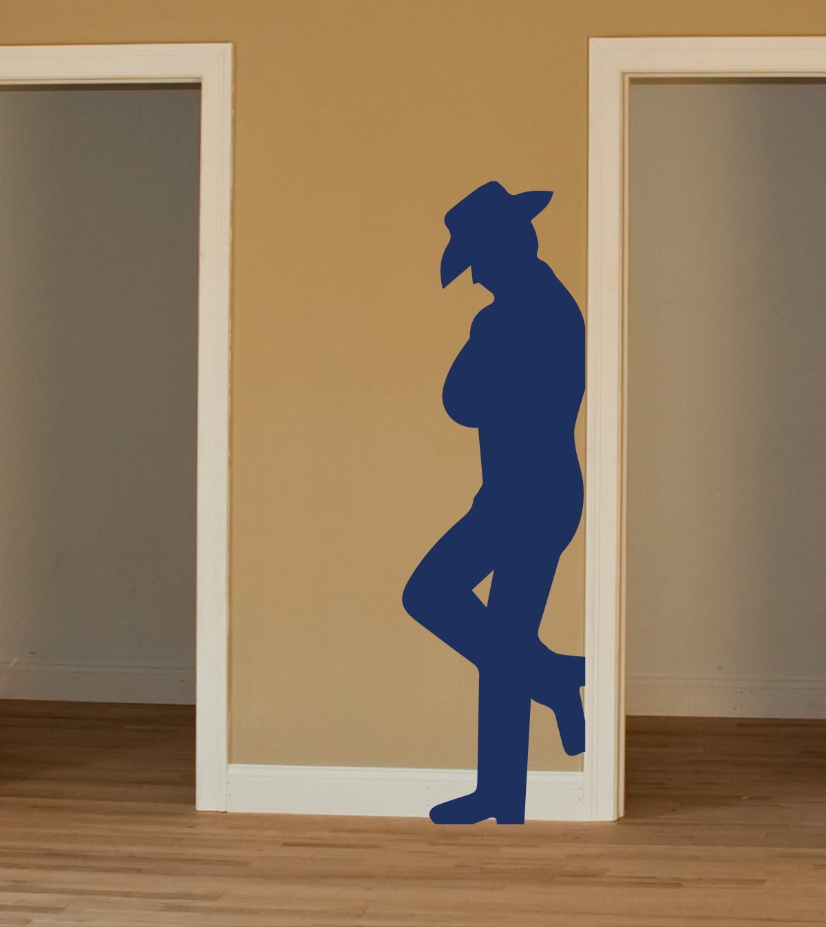 Cowboy Silhouette Wall Decal large size image