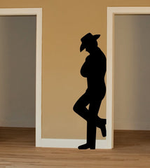 Cowboy Silhouette Wall Decal small size image