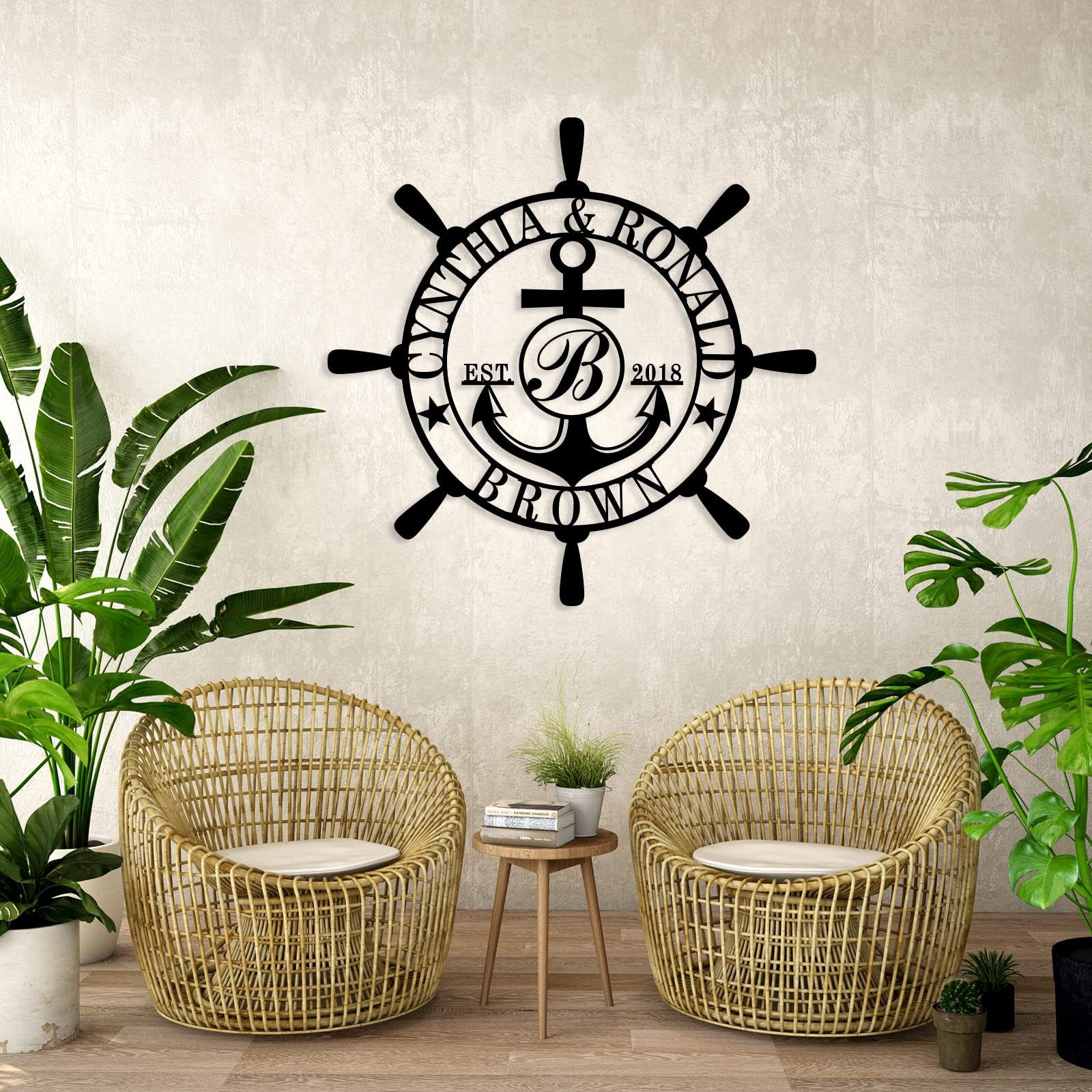 Versatile nautical wall decor for living room