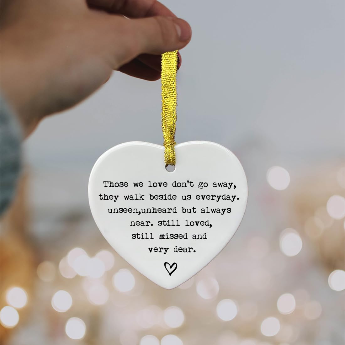 Durable ceramic heart keepsake suitable for wall display