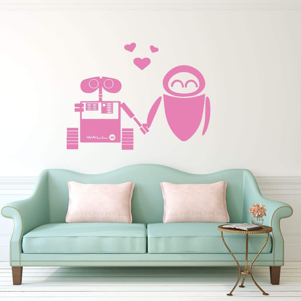 USA handmade vinyl wall decal example Wall e and Eve
