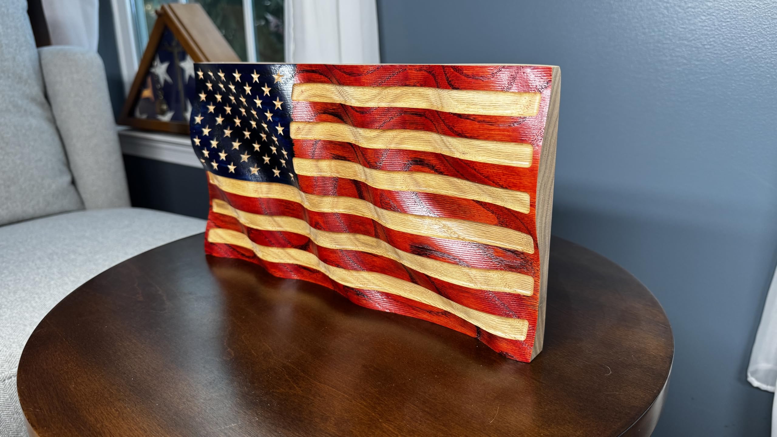Wall hanger included for flag display