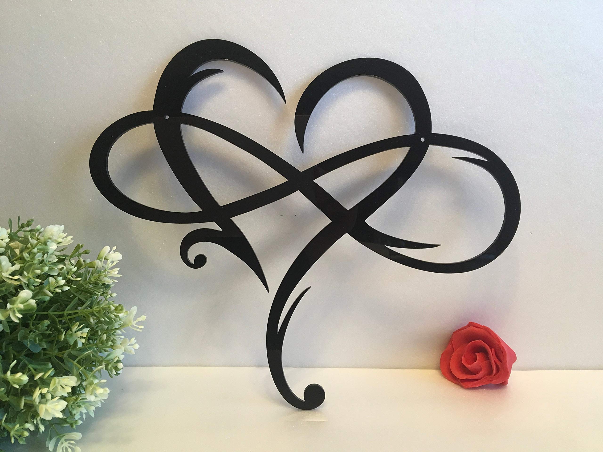 Wall hanging sign showing two names and established year