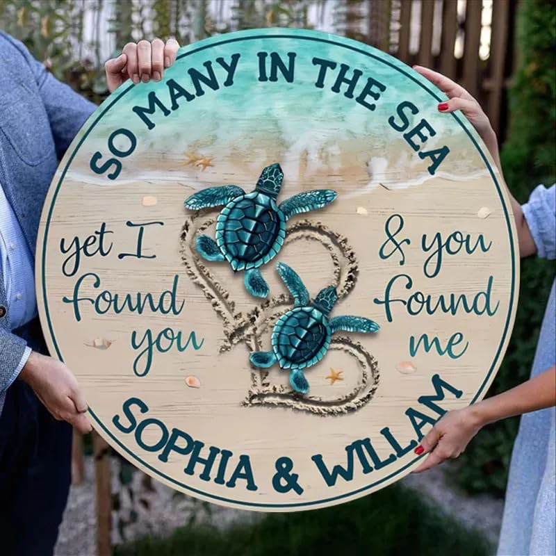 Anniversary gift turtle sign decor