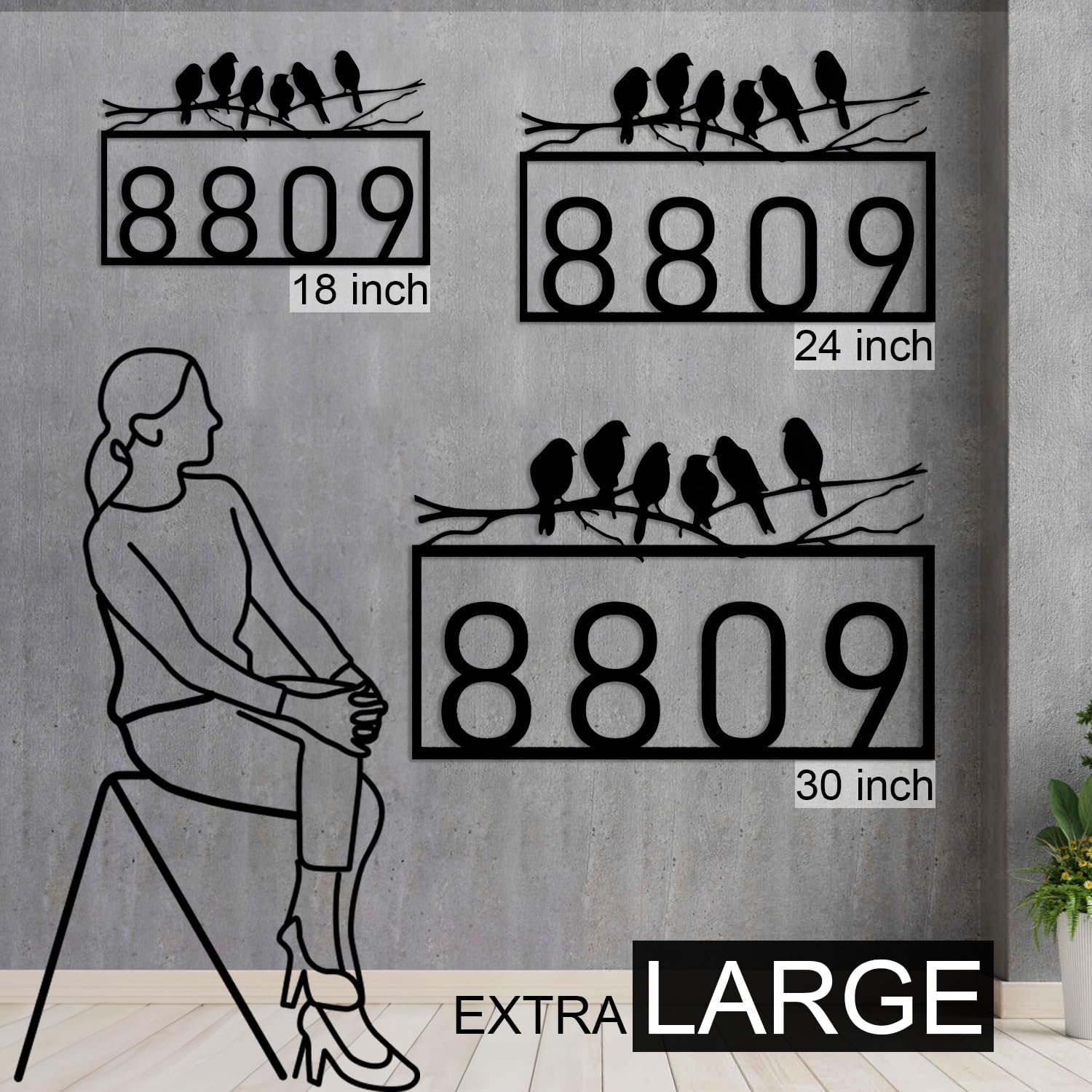 UV resistant and rustproof house number sign