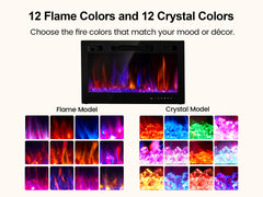 wall mounted installation option realSmart electric fireplace 36