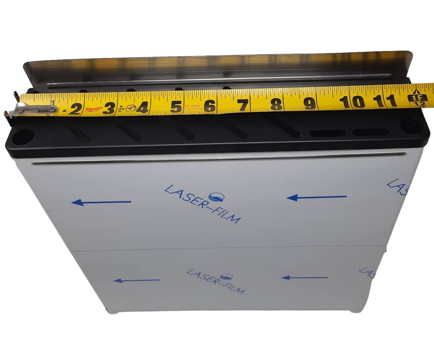 Wall mounted knife storage holding 10 knives and honing steels