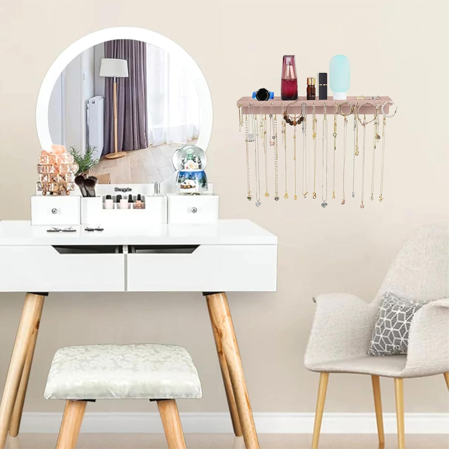 Long necklaces untangled by the 30 hook arrangement