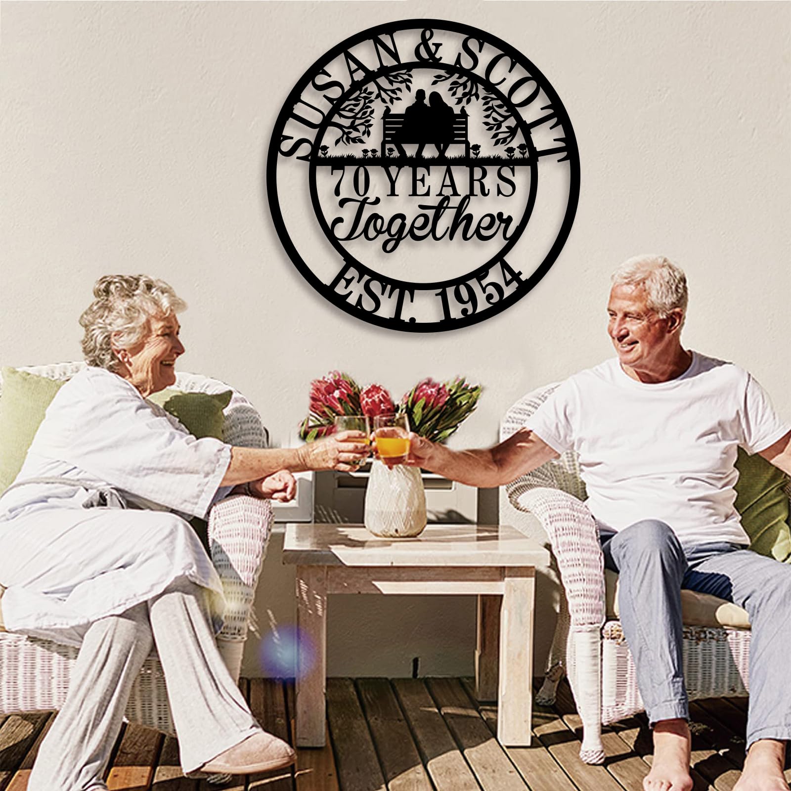 Park Bench wall name sign 40th anniversary variant