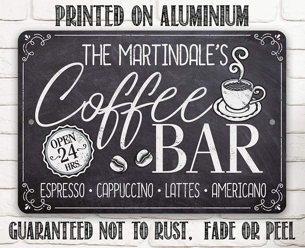 Decorative coffee sign suited for wall or shelf display