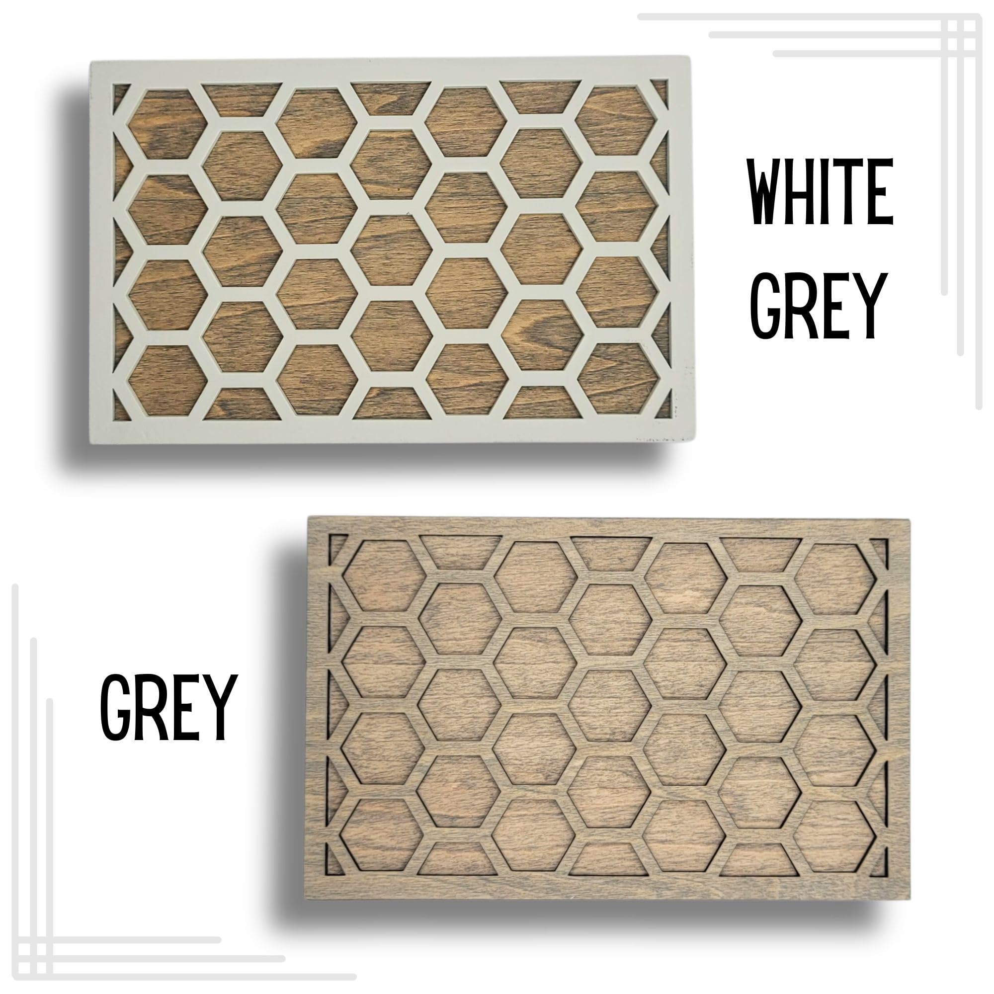 Natural color wall plate with honeycomb design