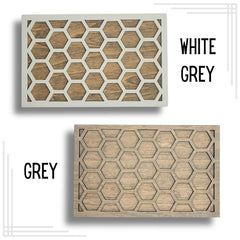 Natural color wall plate with honeycomb design