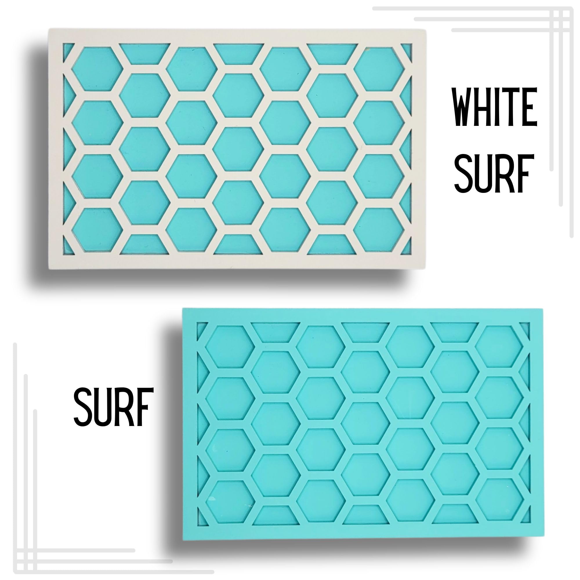 Walnut color wall plate with honeycomb design