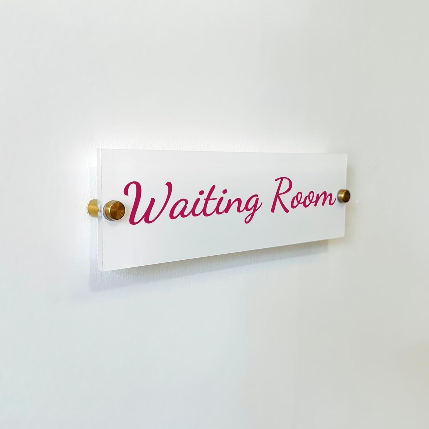 Wall Sign Name Plate 12x4 frosted acrylic for meeting rooms