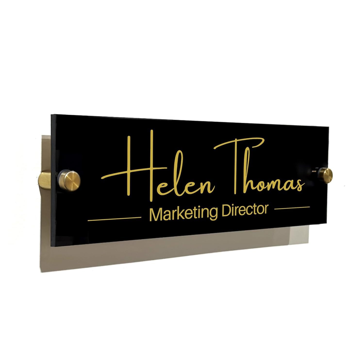 Wall Sign Name Plate 12x4 wooden material for office sign