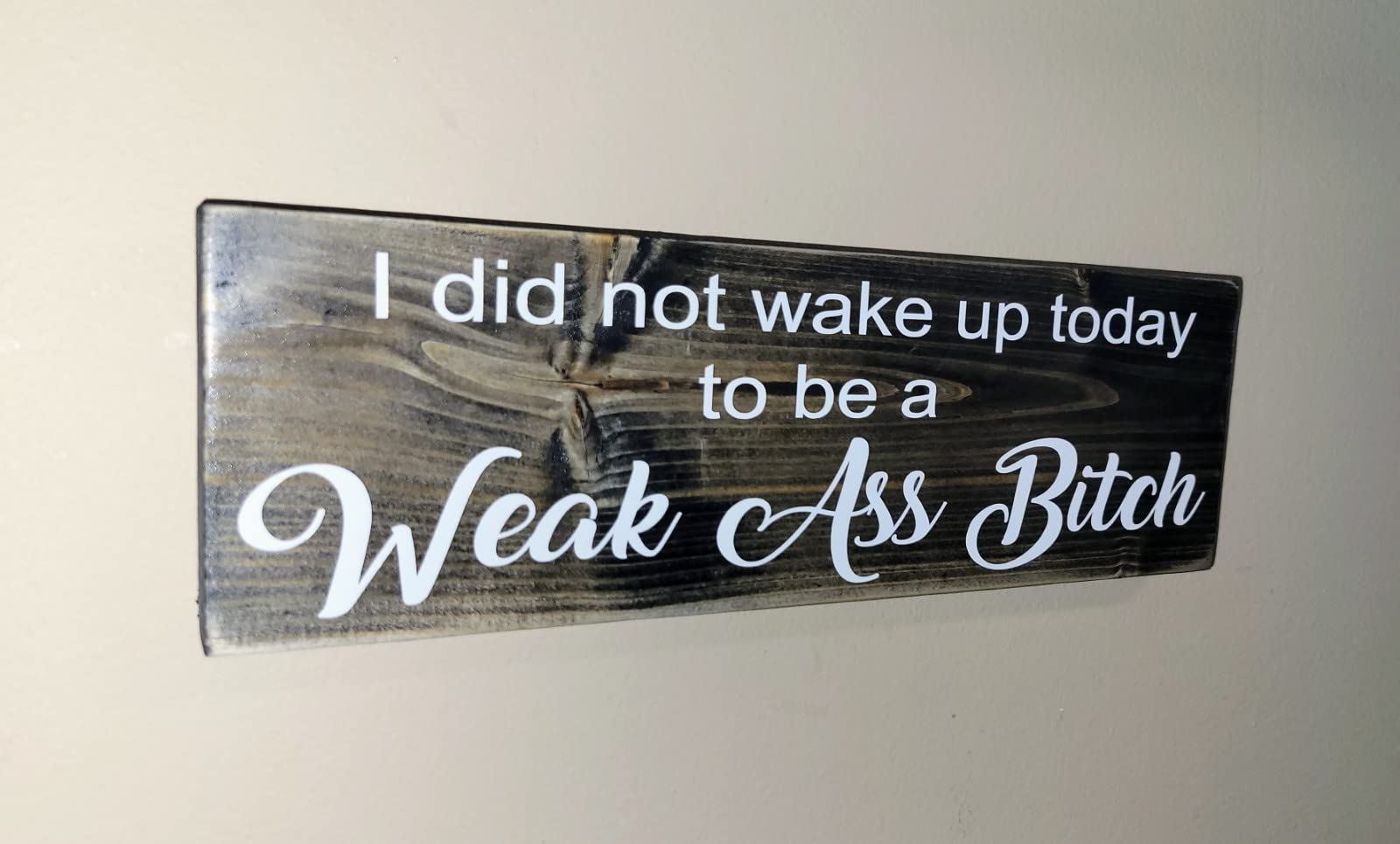 Rustic morning motivation sign for home or office