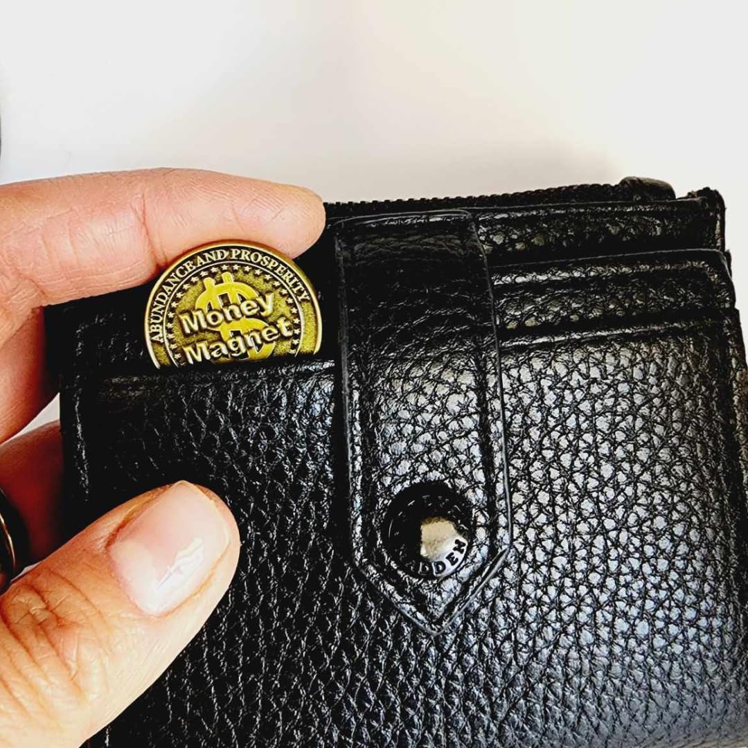 Wallet with amulet and cards