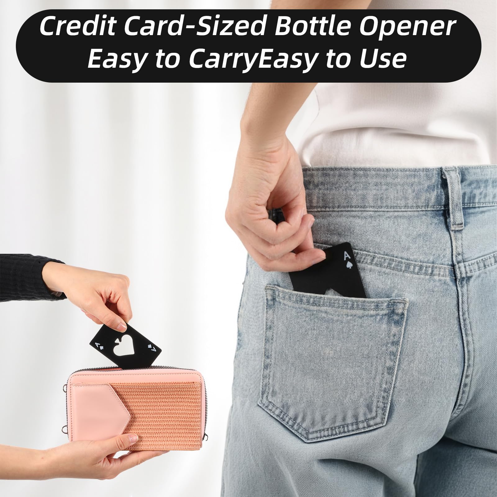 Wallet friendly compact bottle opener credit card size