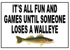 Walleye Fishing Magnet 3-1-2x5 inches decorative magnet
