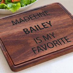 walnut large cutting board 13.25x9.25 inches