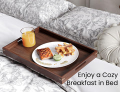 Small walnut serving tray 14.96 x 9.84 inches