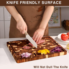Cutting board built-in handles for easy lifting