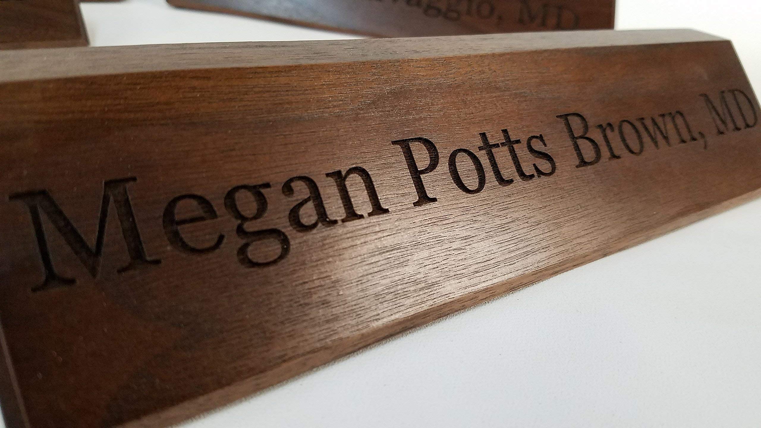 Desk nameplate for executive office use
