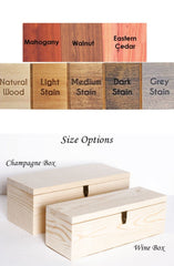 Walnut wood wine box option