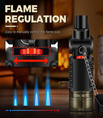 Visible gas tank WANBRO torch lighter refill with Butane Gas Fuel