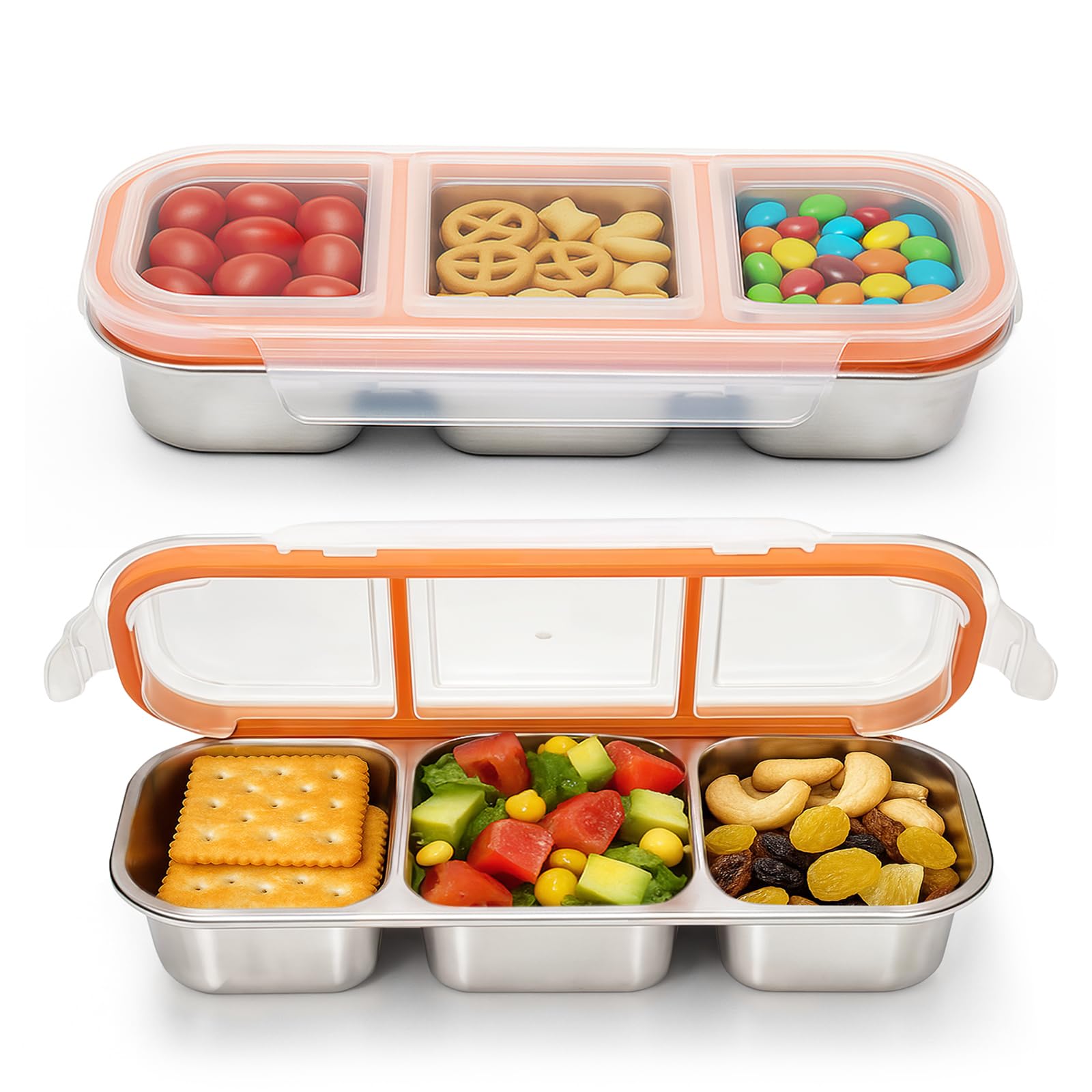 WANHMIF 2Pack stainless steel snack containers product front view
