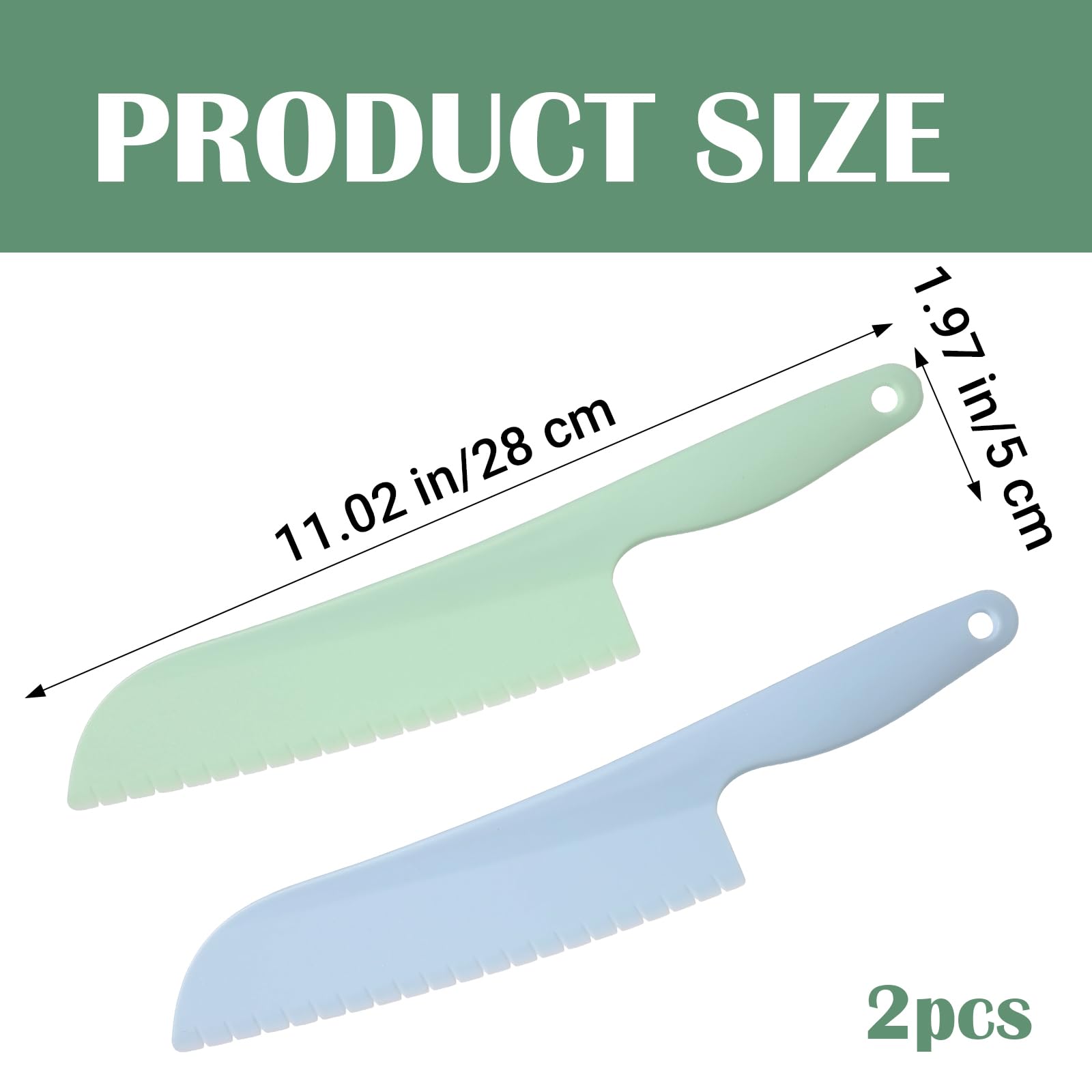 Wanmu lettuce knife blue 11 inch