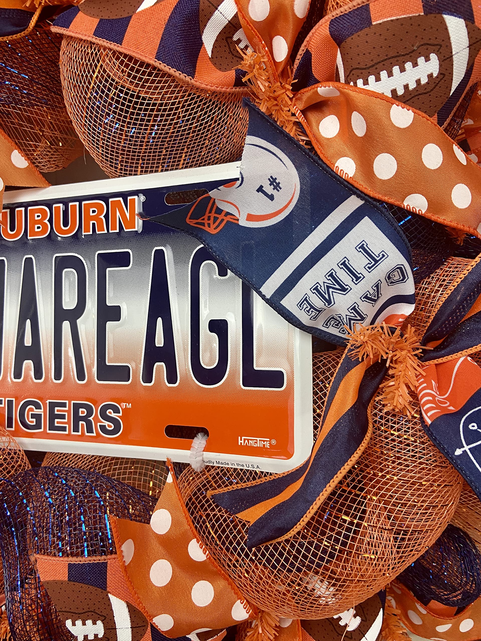 Tigers fall wreath for front entrance decor