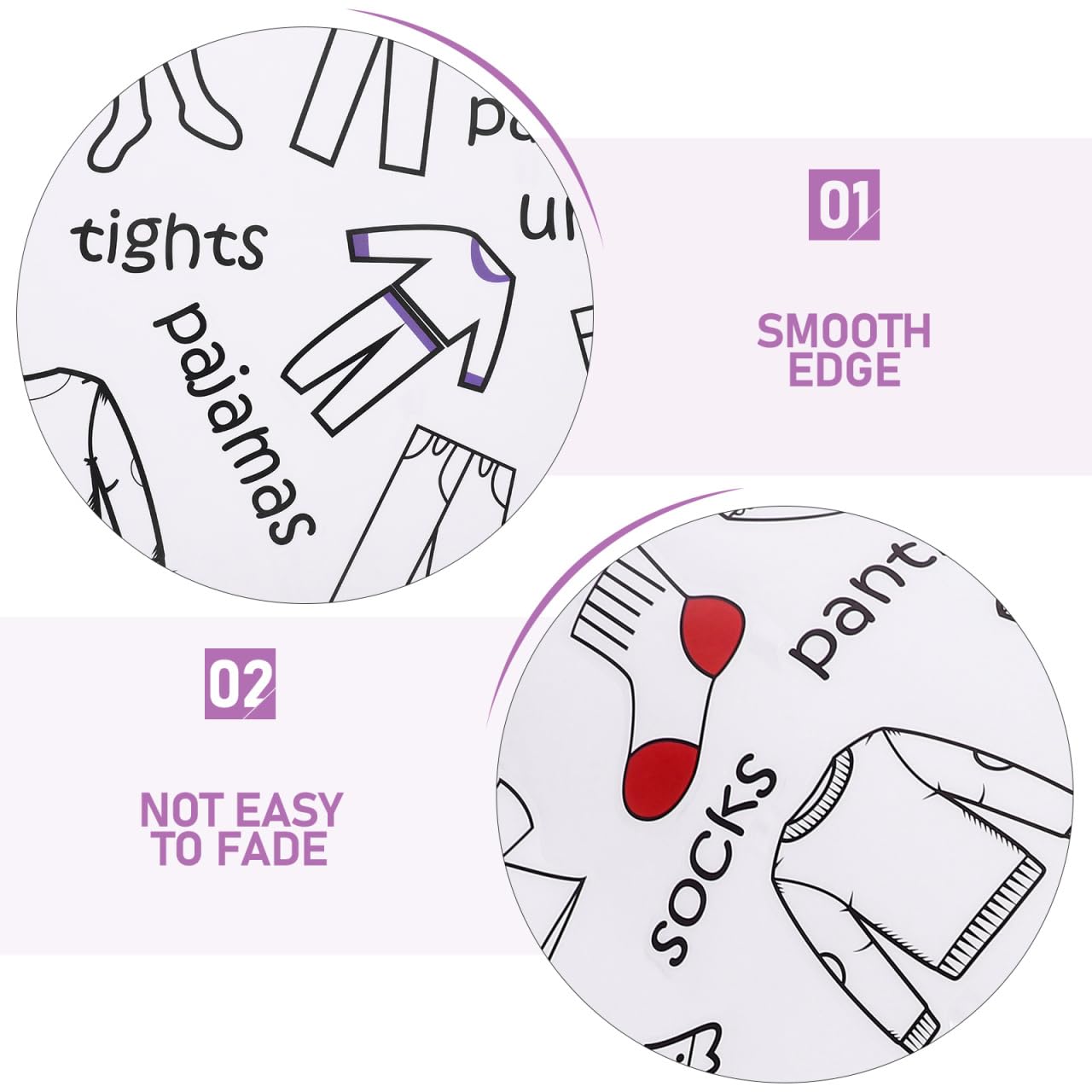 Wardrobe closet drawer labels for organized space