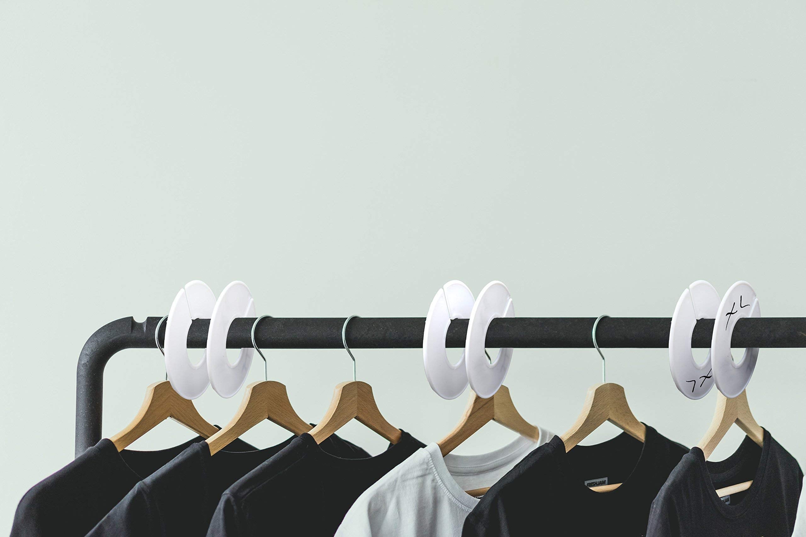 Durable plastic closet dividers for garment rack