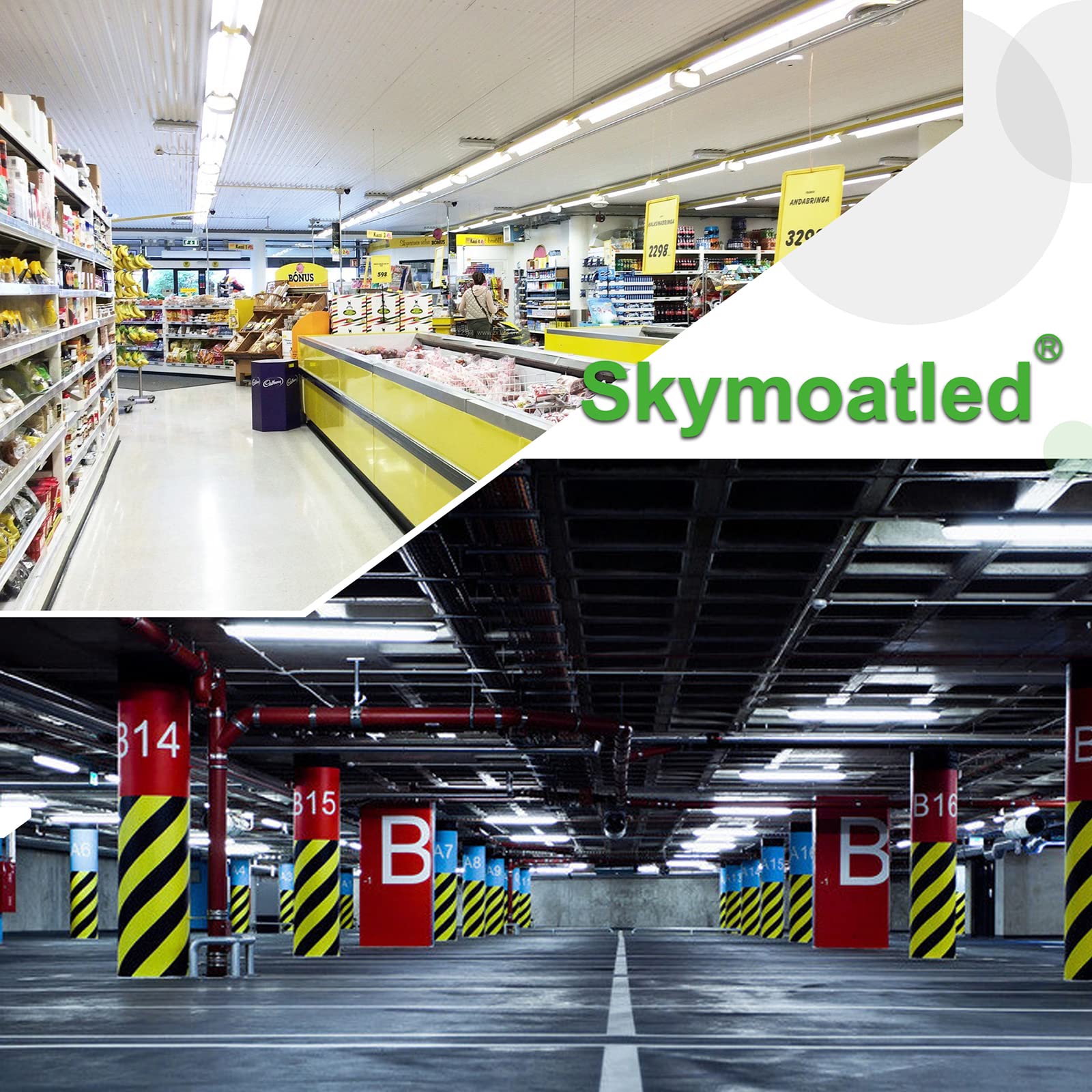 Included accessories for Skymoatled 8Pack LED shop lights