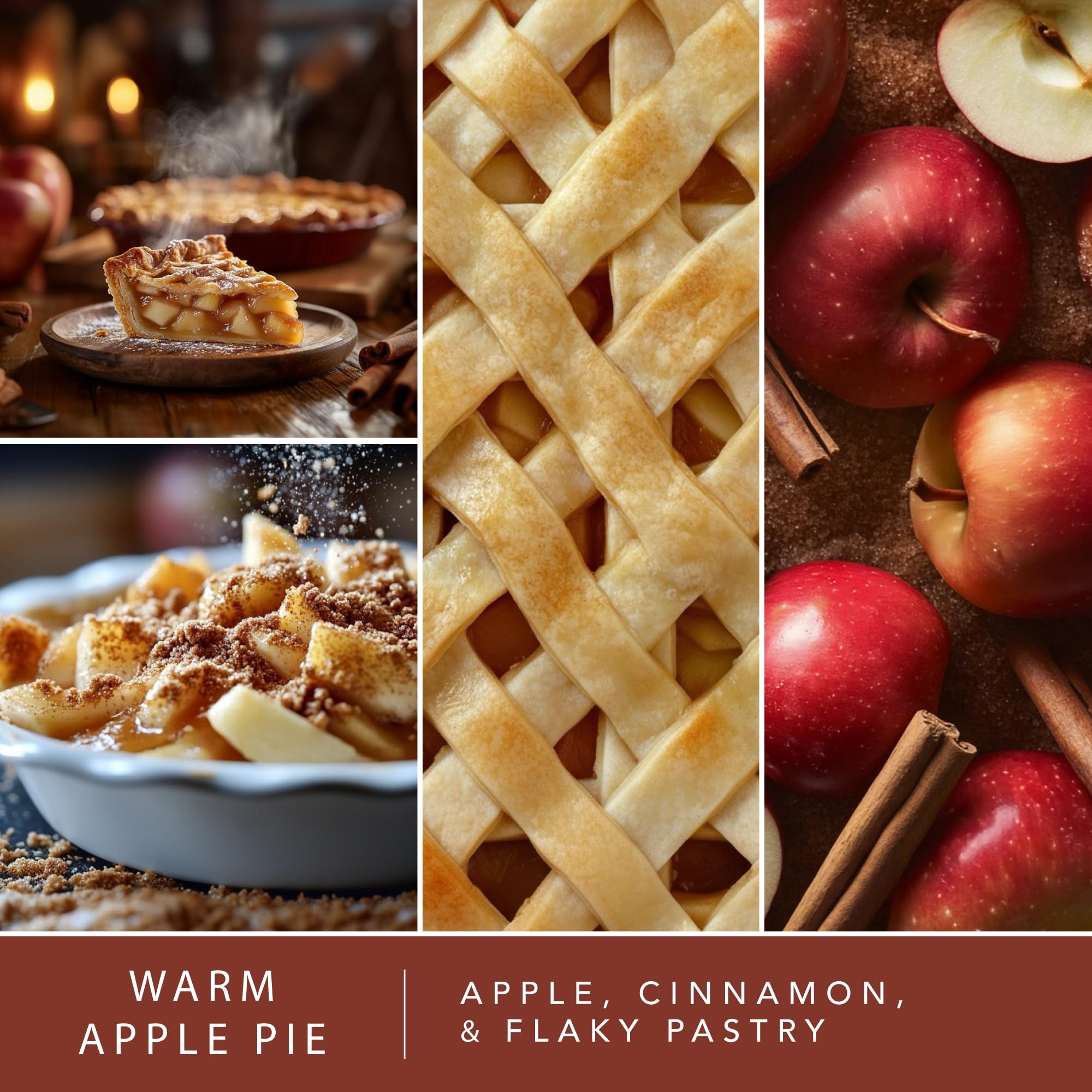 Warm Apple Pie scented wax melts 24 cubes for fall